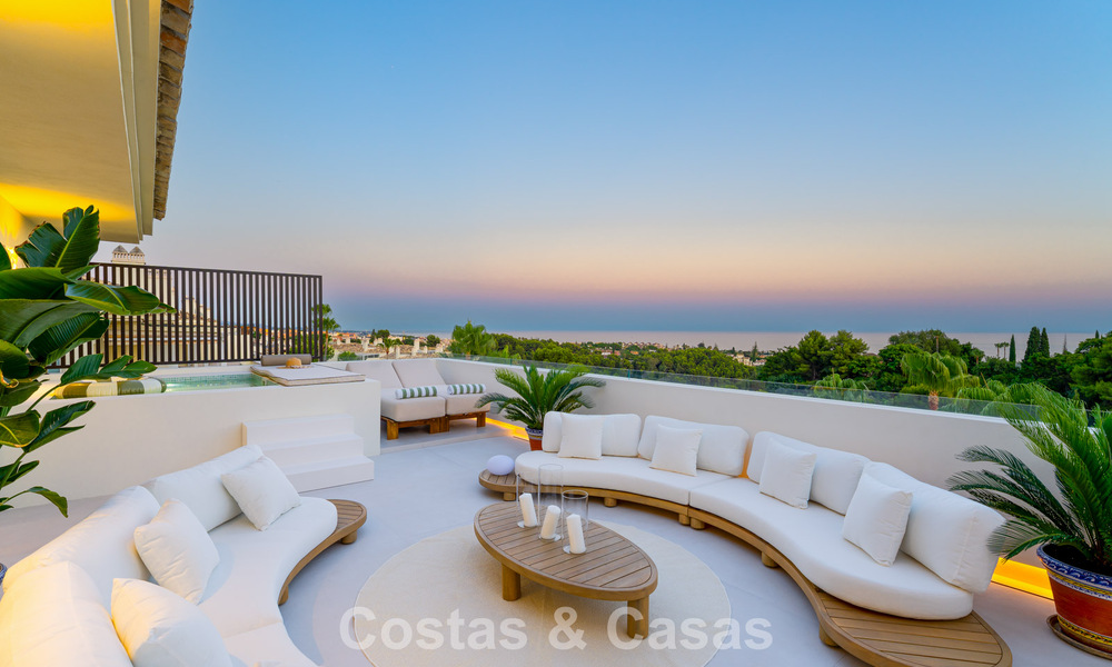 Penthouse luxueux et contemporain rénové avec vue panoramique sur la mer à Sierra Blanca, sur le Golden Mile de Marbella 804831