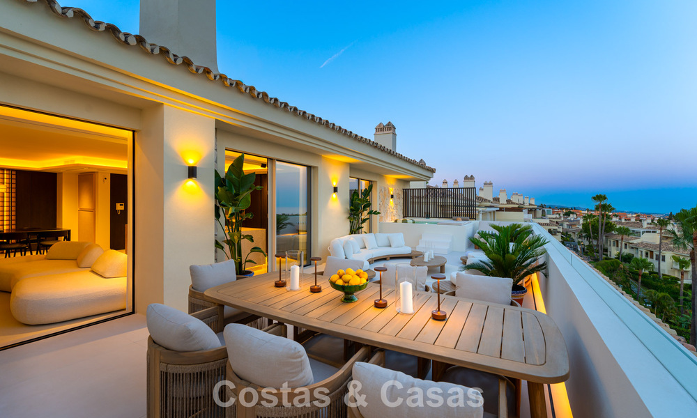 Penthouse luxueux et contemporain rénové avec vue panoramique sur la mer à Sierra Blanca, sur le Golden Mile de Marbella 804833