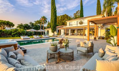 Villa espagnole au design intérieur moderne avec grand jardin à vendre sur la New Golden Mile á Benahavís entre Marbella et Estepona 804924