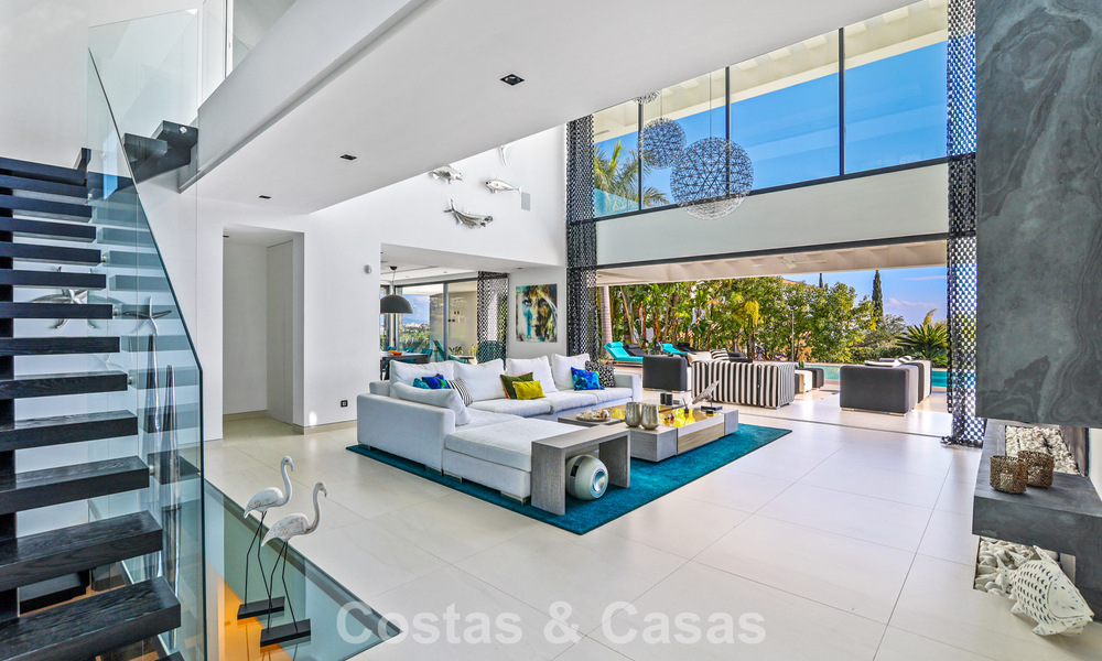 Villa exclusive avec vue panoramique sur la mer à vendre à Los Flamingos, resort de golf 5 étoiles à Marbella - Benahavís 804764