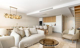 Nouvel appartement duplex avec vue panoramique sur la mer à vendre sur le New Golden Mile, entre Marbella et Estepona 806118 