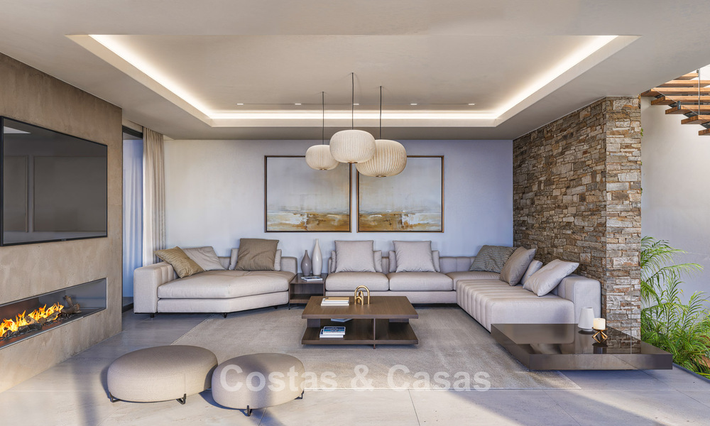 Villa de design avant-gardiste avec vue spectaculaire sur la mer à vendre dans un complexe de golf exclusif dans les collines de Marbella - Benahavís 806647