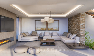 Villa de design avant-gardiste avec vue spectaculaire sur la mer à vendre dans un complexe de golf exclusif dans les collines de Marbella - Benahavís 806647 