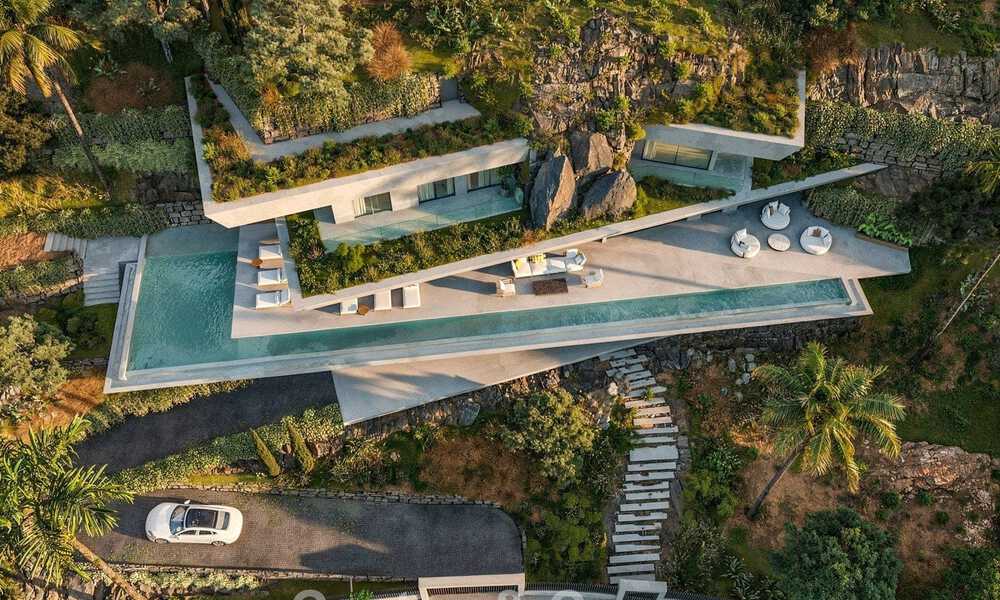 Villa de design avant-gardiste avec vue spectaculaire sur la mer à vendre dans un complexe de golf exclusif dans les collines de Marbella - Benahavís 806654