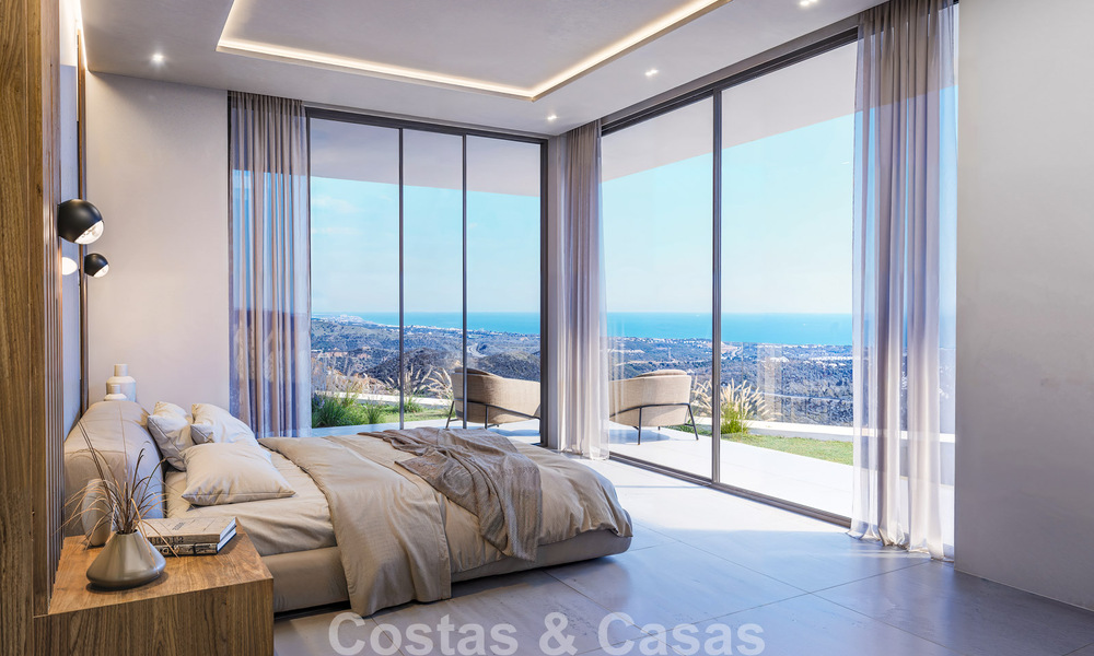 Villa de design avant-gardiste avec vue spectaculaire sur la mer à vendre dans un complexe de golf exclusif dans les collines de Marbella - Benahavís 806655