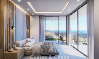 Villa de design avant-gardiste avec vue spectaculaire sur la mer à vendre dans un complexe de golf exclusif dans les collines de Marbella - Benahavís 806656 