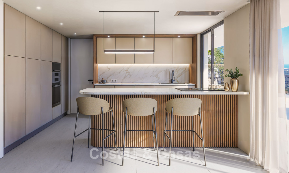 Villa de design avant-gardiste avec vue spectaculaire sur la mer à vendre dans un complexe de golf exclusif dans les collines de Marbella - Benahavís 806659