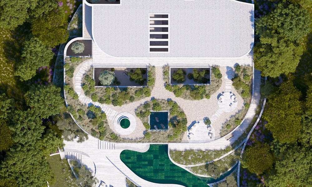 Villa d’architecte avant-gardiste avec vues imprenables sur le golf et la mer à vendre à La Reserva, Sotogrande 806943