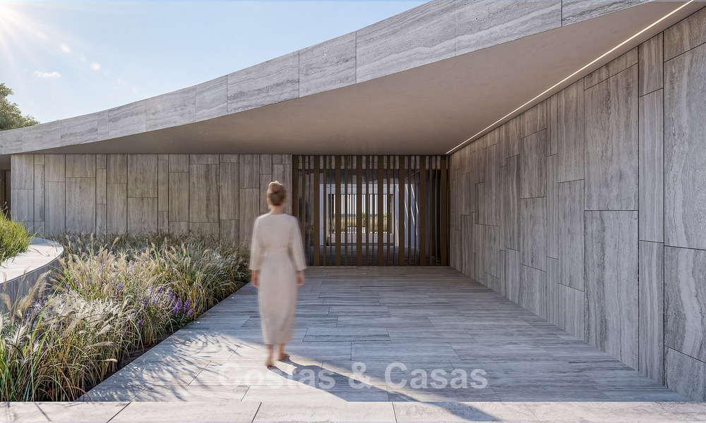 Villa d’architecte avant-gardiste avec vues imprenables sur le golf et la mer à vendre à La Reserva, Sotogrande 806944