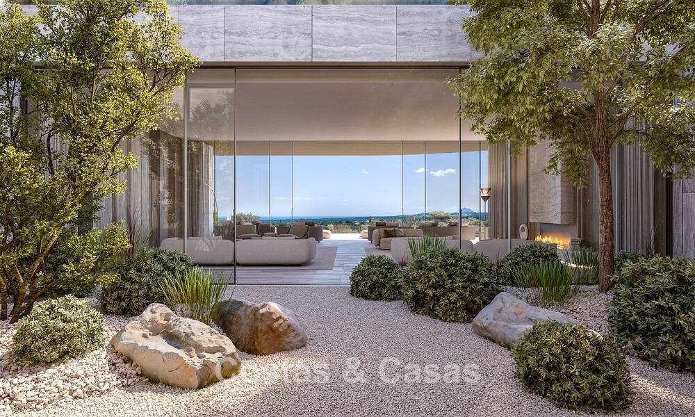 Villa d’architecte avant-gardiste avec vues imprenables sur le golf et la mer à vendre à La Reserva, Sotogrande 806946