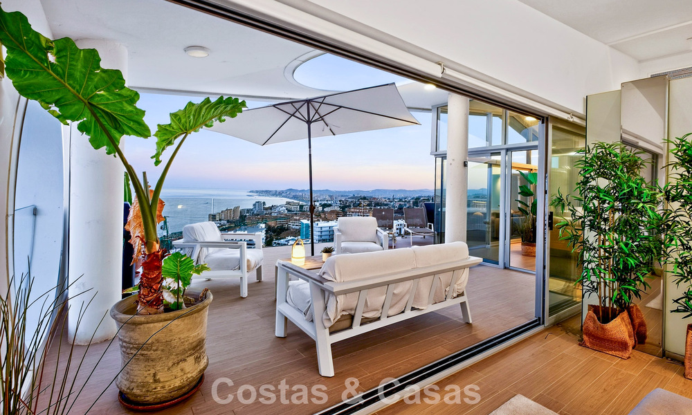 Penthouse d’angle exclusif avec vue panoramique sur la mer à vendre à El Higueron, Benalmádena, Costa del Sol 807422
