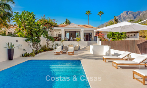 Villa de luxe de plain-pied au style architectural boutique espagnol à vendre à Sierra Blanca, sur le Golden Mile de Marbella 807646