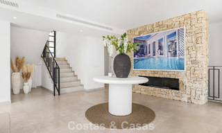 Villa modernisée au style méditerranéen contemporain à vendre dans la Golf Valley de Nueva Andalucía, Marbella 807973 